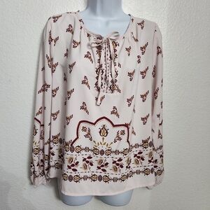 B Collection By Bobeau Bridgette Peasant Top